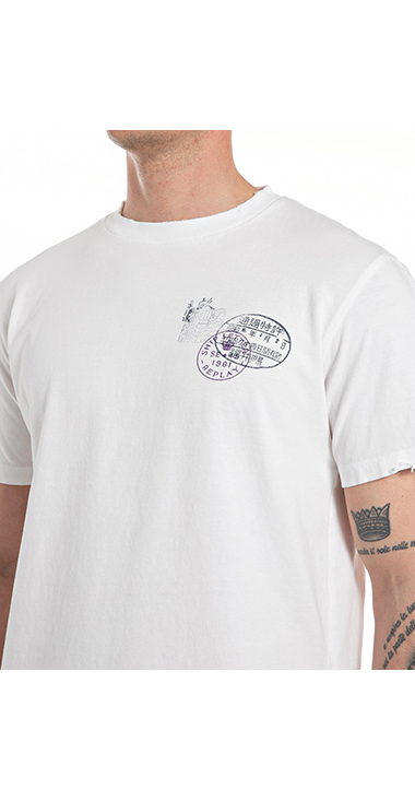 ヘビーコットンジャージーオリエンタルプリントTシャツ 詳細画像